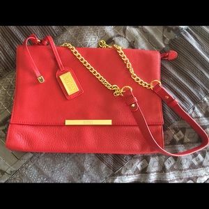 Badgley Mischka Red Flap Pouch Purse/Bag